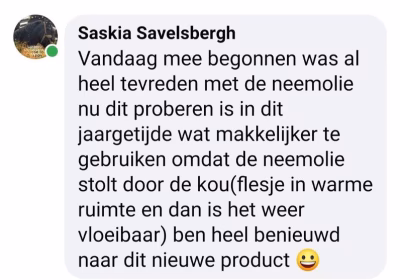 Feedback van klanten neemolie