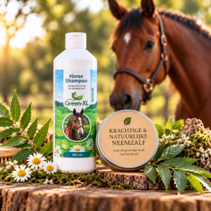 Green-XL verzorgingsset bij schimmelgevoelige paarden