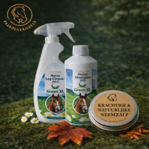 Green-XL verzorgingsset bij mijtgevoelige paarden