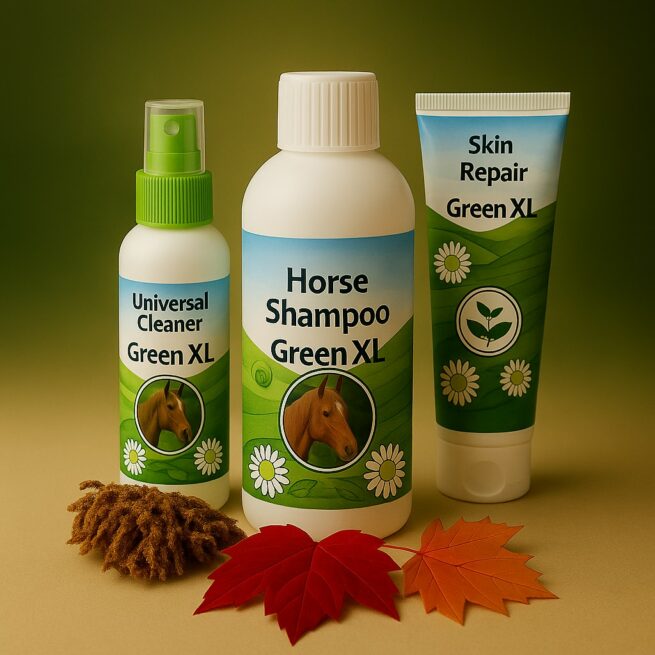 Green-XL verzorgingsset bij rainrotgevoelige paarden