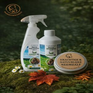 Green-XL verzorgingsset bij mijtgevoelige paarden