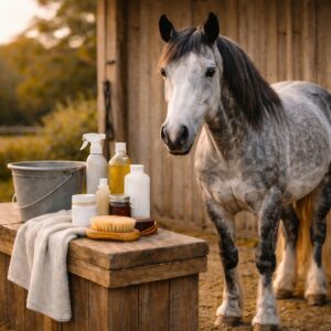Verzorging bij rainrotgevoelige paarden