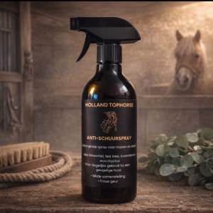 Paardenkriebels anti-schuur spray voor uitwendige verzorging van manen, staart en huidzones bij paarden met gevoelige huid
