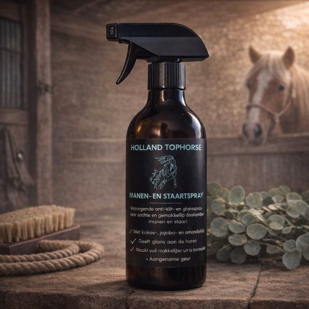 verzorgende spray manen en staart paard met gevoelige huid