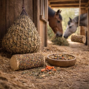 Stalverrijking voor jeuk gevoelige paarden