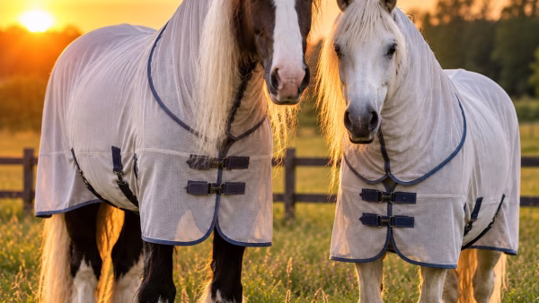 Is een vliegendeken of eczeemdeken te warm voor een paard in de zomer?